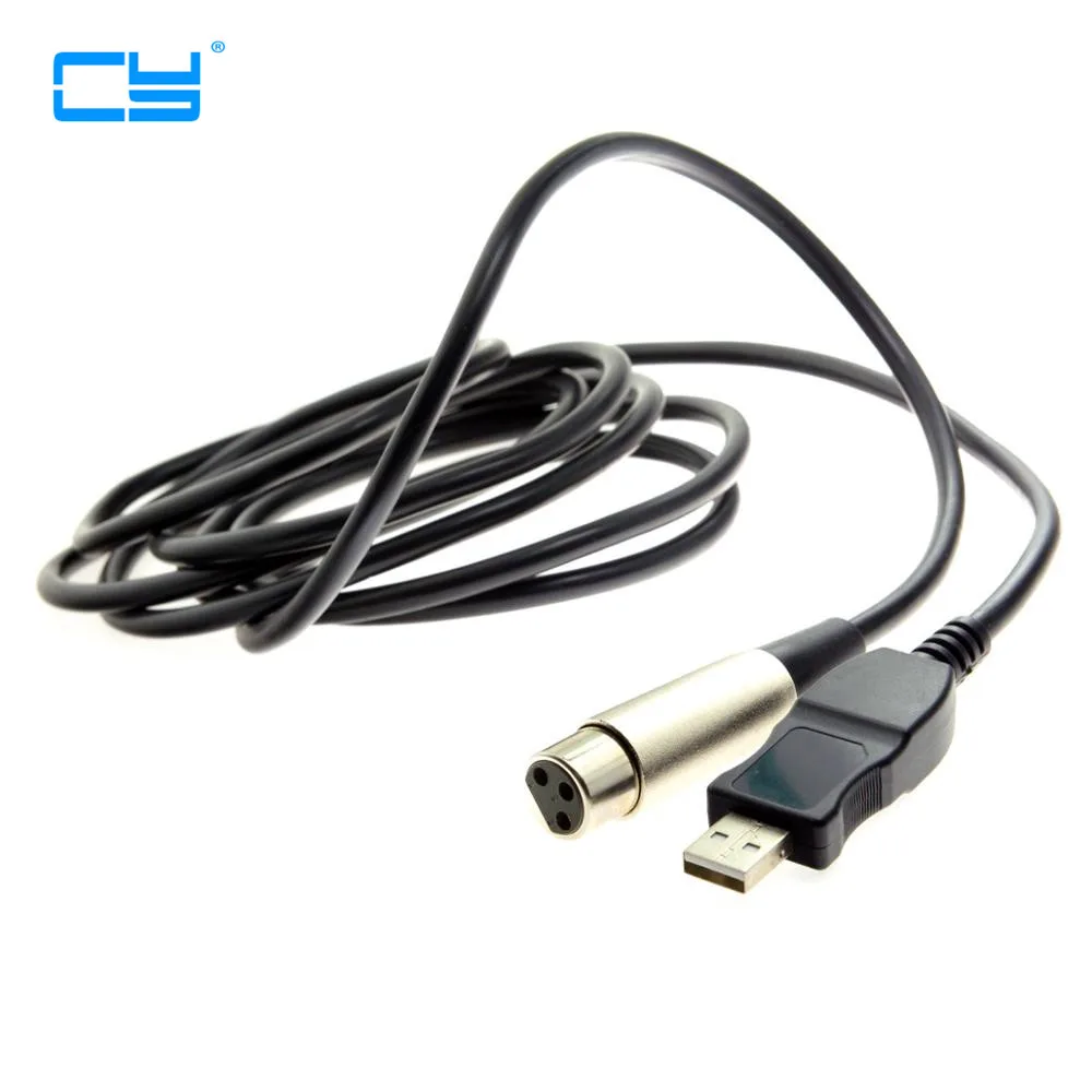 Гнездовой микрофон 10 футов USB 2 0 к 3PIN XLR студийный аудиокабель для записывания