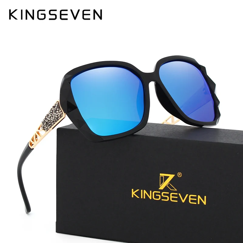 KINGSEVEN, солнцезащитные очки для женщин, градиентная поляризационная оправа, солнцезащитные очки для вождения, роскошные женские очки, аксессуары 7538
