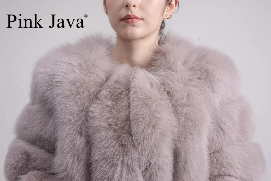 Короткая шуба из натурального Лисьего меха QC1819 пальто из натурального Лисьего меха женская зимняя Толстая Меховая куртка короткая шуба оптом