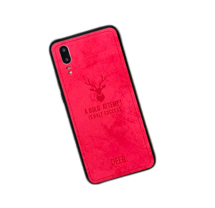 Тканевый чехол для телефона huawei honor view 20 20s 10 v20 v10 9 lite 6x 8x play ретро жесткий чехол-накладка - Цвет: deer red
