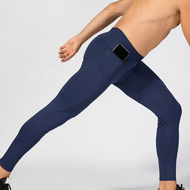 OLOME Hot Sales Men Sports Gym Compression Shorts Phone Pocket Wear Under Base Layer Short Pants Athletic Tights Shorts