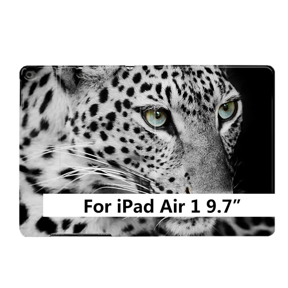 For iPad Air 1 Черная пантера леопард животное из искусственной кожи Стенд Смарт чехол для iPad Air 1 2 3 9," 56 7th 10,2" 10," PRO Mini 4 5 - Цвет: For iPad Air 1