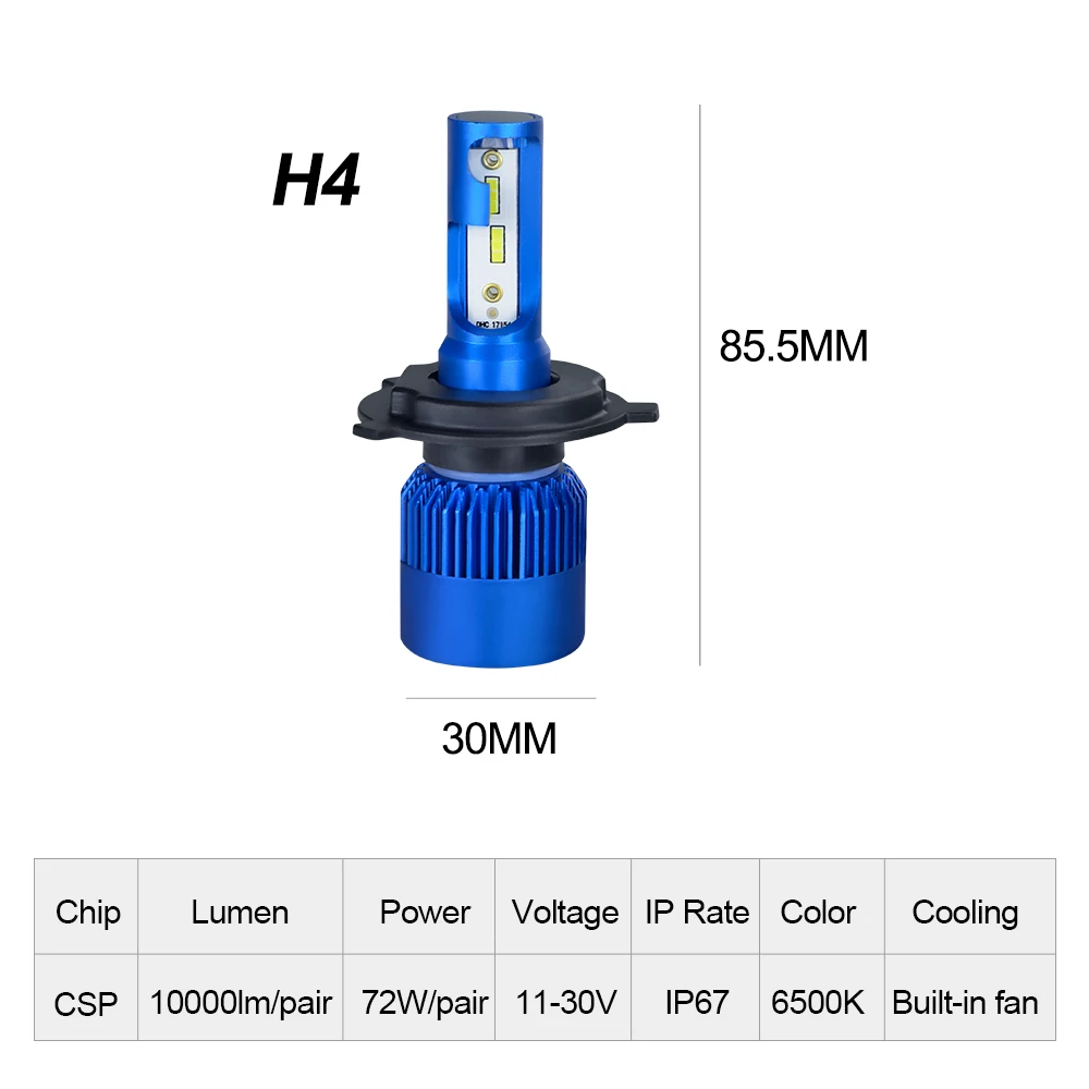 AcooSun H4 Led автомобилей головной светильник H7 светодиодные лампы H1 H8 H9 H11 HB4 HB3 9006 9005