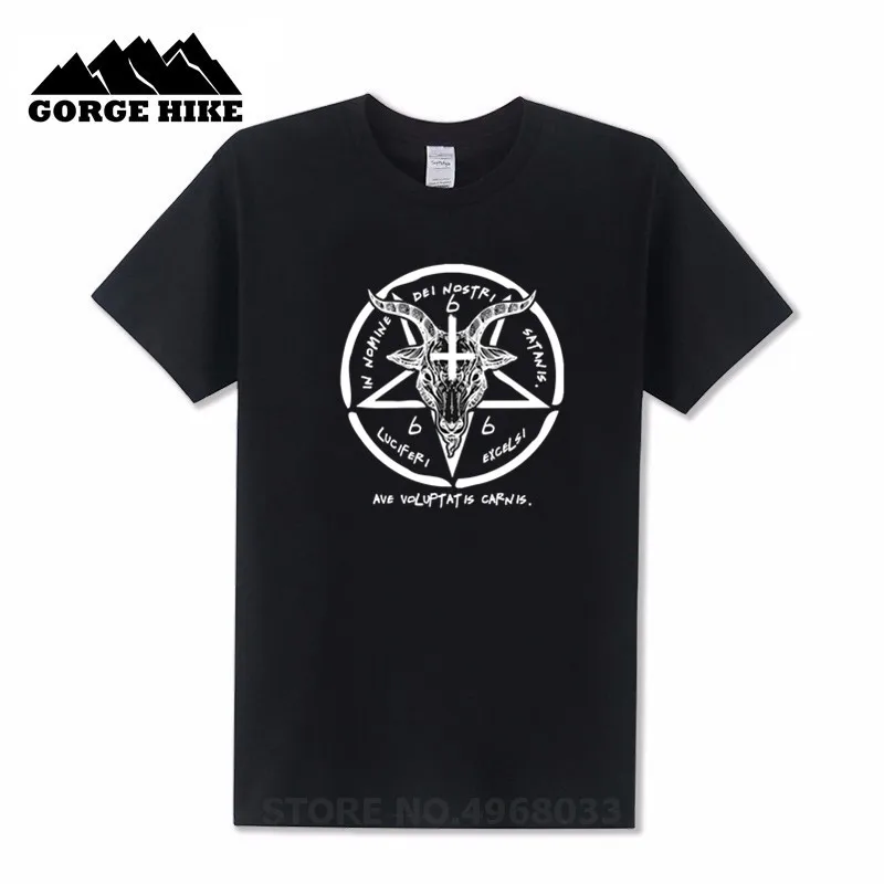 Летняя забавная популярная футболка BAPHOMET - SIGIL OF SATAN THE OCCULT SATANIC AND хит продаж