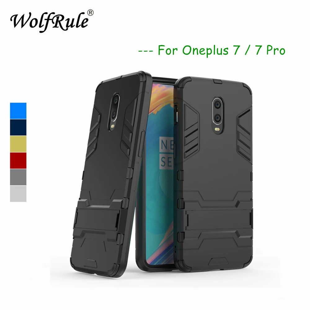 

Противоударный чехол Oneplus 7 Pro, мягкий резиновый + пластиковый чехол для Oneplus 7, чехол с подставкой, чехол для Oneplus 7 Pro / OnePlus 7