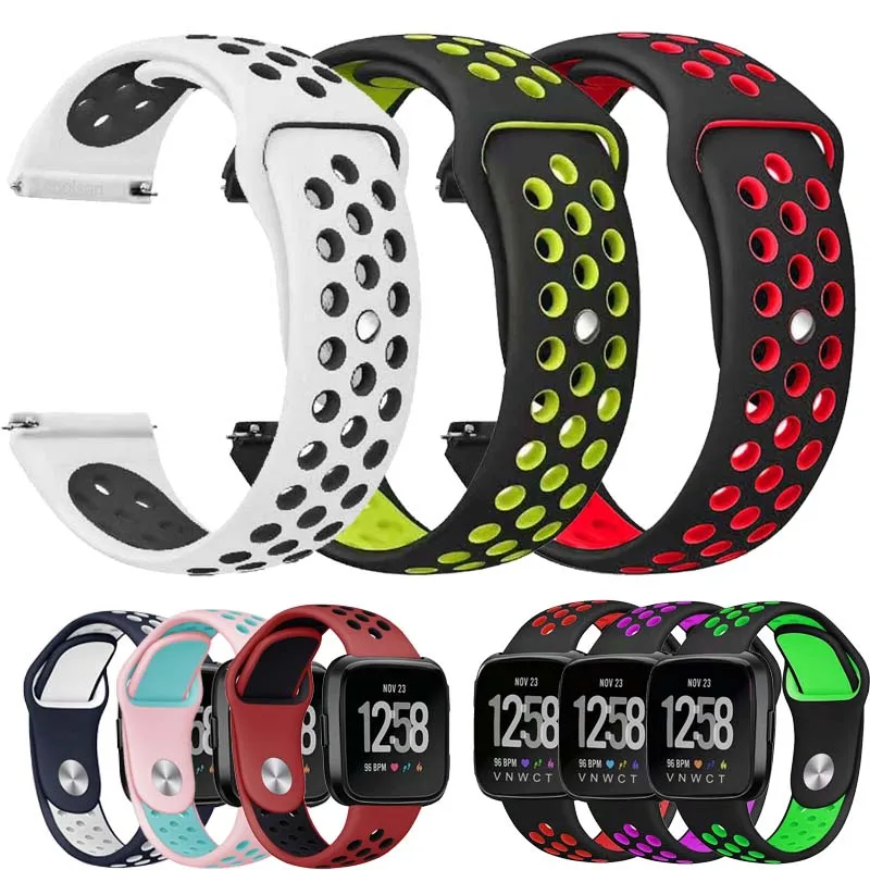 Силиконовый ремешок для наручных часов amazfit bip 38 мм 42 Ga laxy 46 Gear sport S2 s3 Frontier