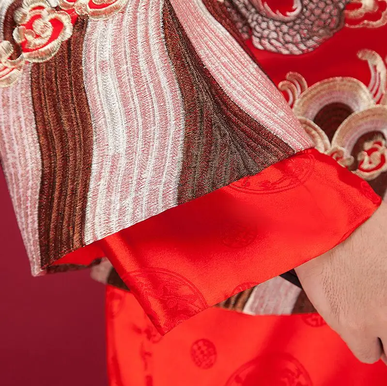 Халат дракона мужской новинка 2018 китайская свадебная одежда мужская для шоу