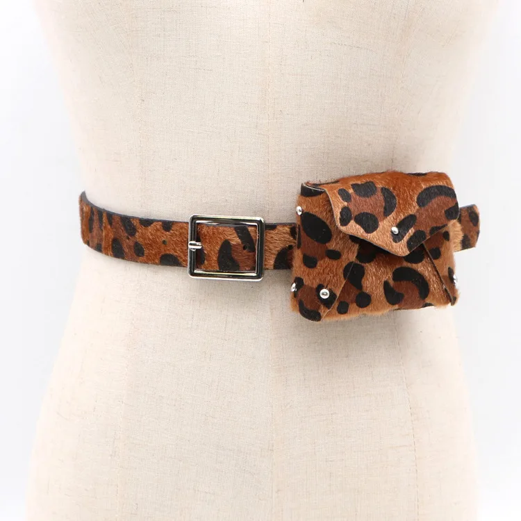 Модные женские ремни из конского волоса с леопардовым узором джинсы пояс для