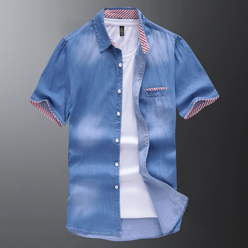 Мужская рубашка в полоску с длинным рукавом Camisa Masculina Повседневная приталенная