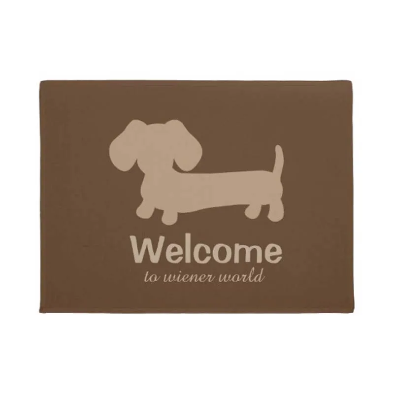Добро пожаловать в Wiener Dog World коврик для передней двери домашний декор