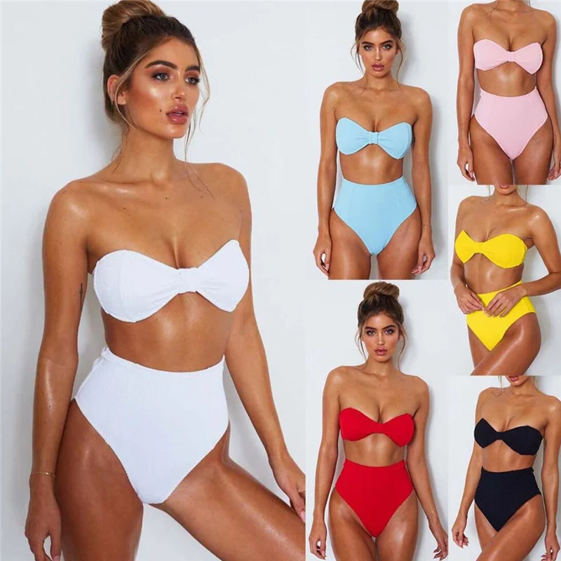 2019 сексуальный купальный комплект без подвязок купальники Для женщин купальник