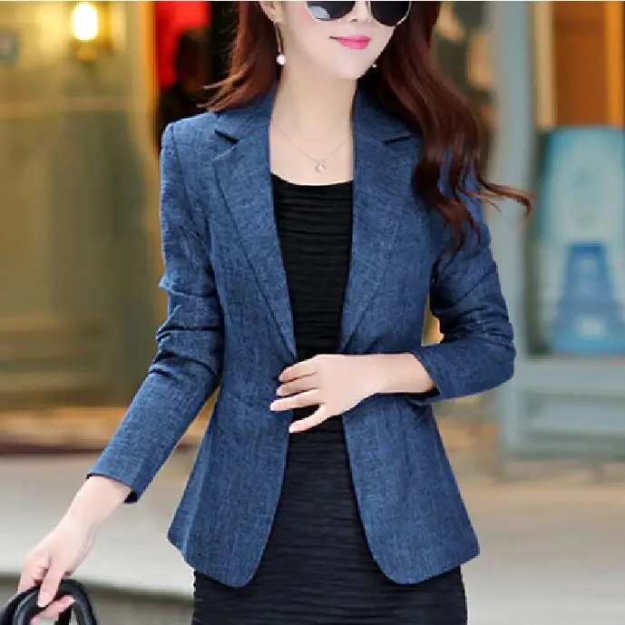 Женские блейзеры и куртки новая мода весна осень 2019 пиджак на одной пуговице