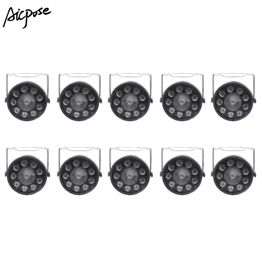 10 шт./лот 9x10 Вт 30 COB RGB 3в1 Par Светильник 9*10 + Led DMX512 управление диско Свадебный