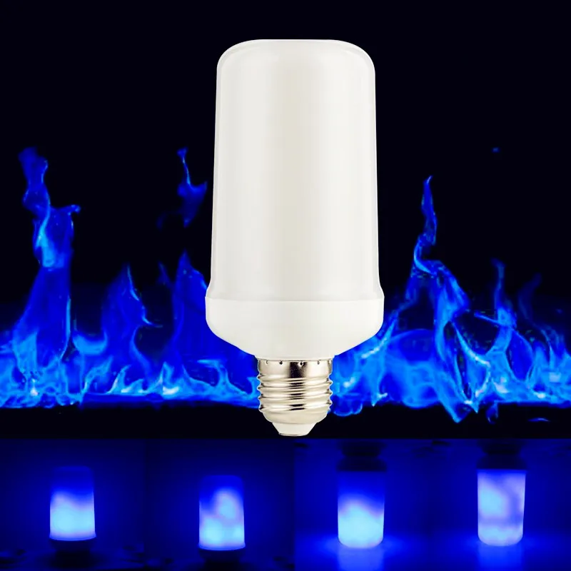 E27 E26 E14 Светодиодный ная лампа с эффектом пламени 7 Вт 9 2835SMD Мерцающая эмуляция