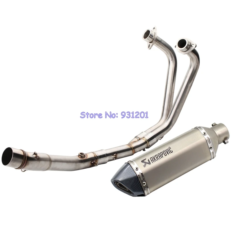 Для Yamaha YZF R3 R25 MT 03 мотоцикл Akrapovic глушитель полная система передние заголовки
