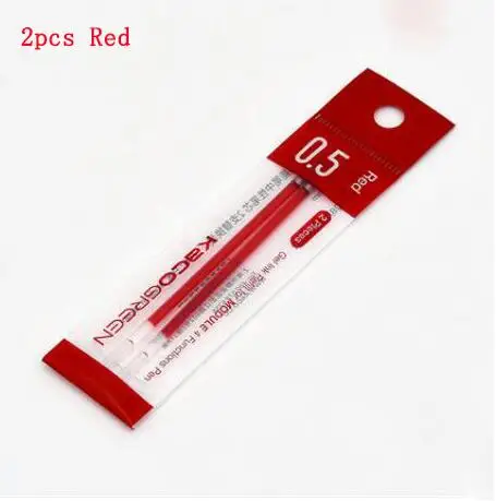 2pcs red ink Новинка Xiaomi KACO 4 в 1 многофункциональные ручки 0,5 мм черный синий красный стержень сменный гелевый карандаш механический карандаш японские чернила для офиса школы дома - Цвет: 2pcs red ink
