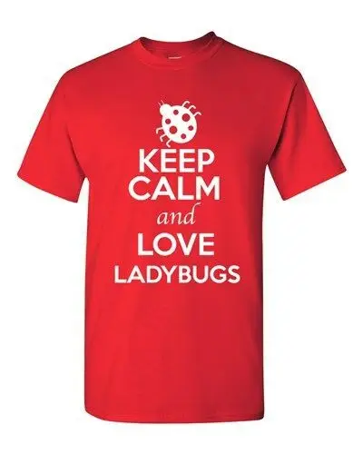 Keep Calm And Love божья коровка насекомое животное любовник смешной Юмор взрослая