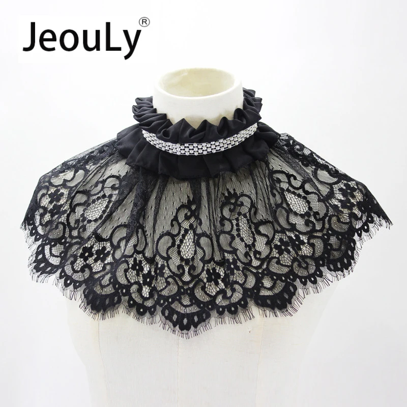 JeouLy оптовая продажа шикарные женские отстегивающиеся шали ложный воротник
