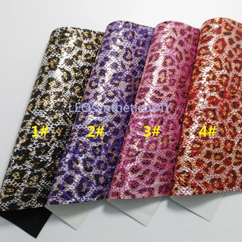 1PC 21X29CM Synthetic Letaher Cuero Sintetico Printed Leopard Leather For Making Bows Accessories LEOsyntheticoDIY T146 | Дом и сад