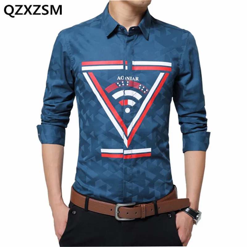 Qzxzsm 2017 Для мужчин Рубашки для мальчиков пошив Slim Fit M-5XL 100% хлопок Мужская одежда