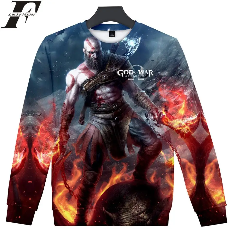 

God of War 3D Print Long Sleeve Sweatshirt Man/Women Game Anime Capless Sweatshirt Fashion Regular Closthes Plus Size Pullovers