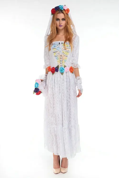 Новый женский зомби вампир Невеста игра костюмы униформы на Хэллоуин Косплей