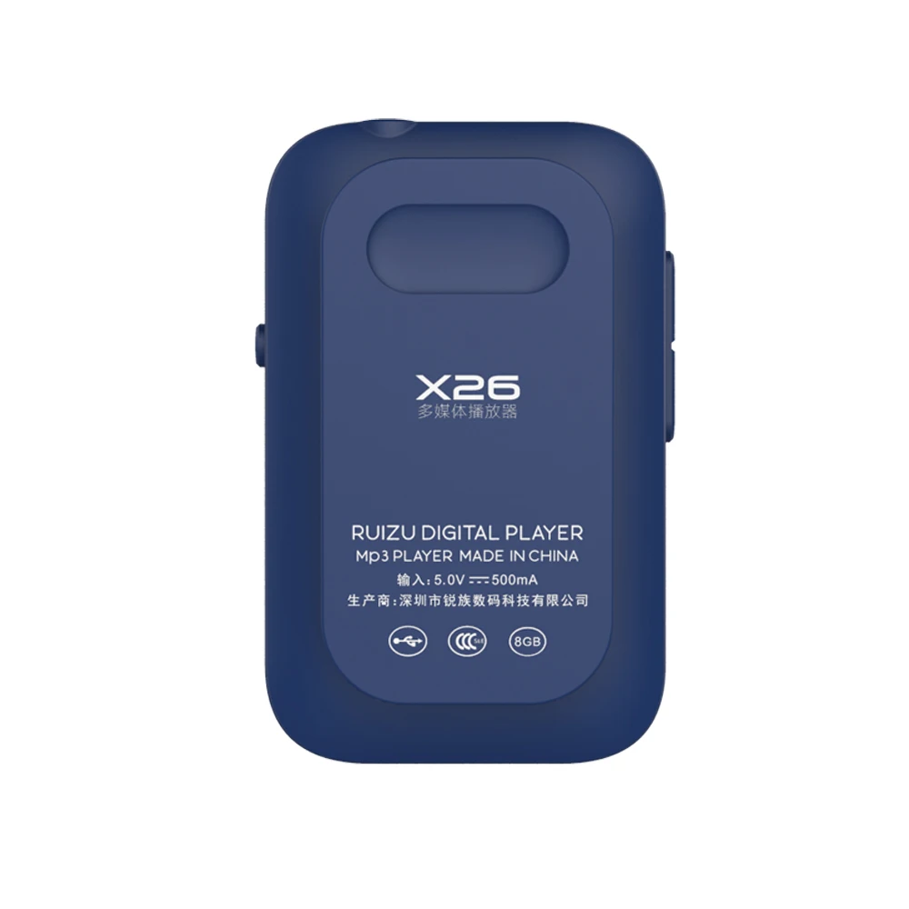 Спортивный Bluetooth MP3 музыкальный плеер RUIZU X26 fm радиоприемник поддержка SD карты 8 ГБ