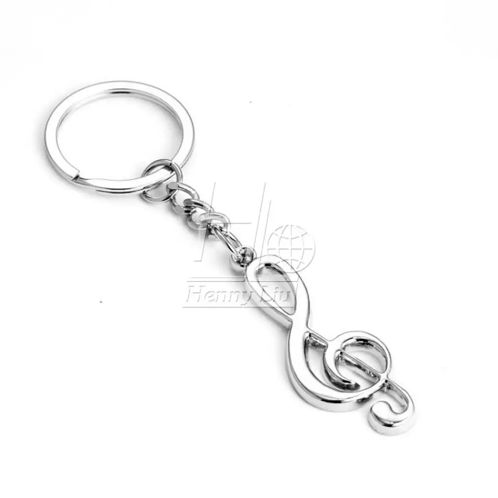 1 шт. брелок для ключей посеребренный Музыкальный автомобиля металлический