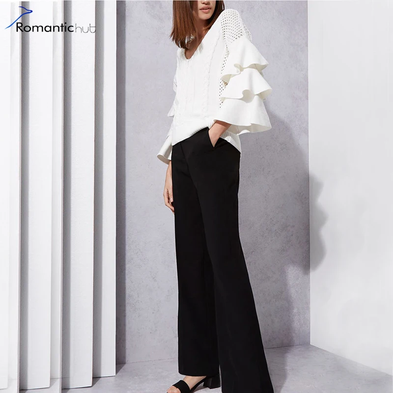 Romantichut бренд свитер для повседневной носки Для женщин Свитеры пикантные V