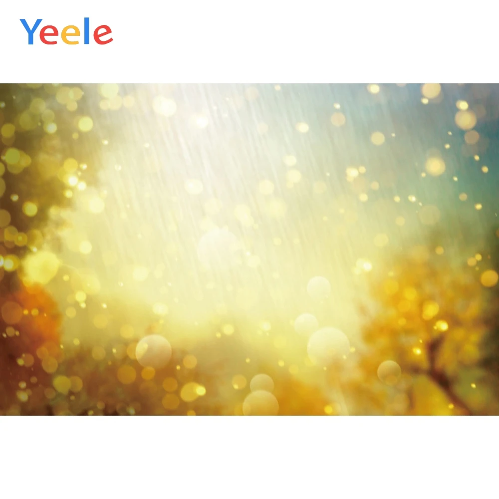 Фоны для фотосъемки Yeele осенние золотые солнечные лучи боке опавшие листья
