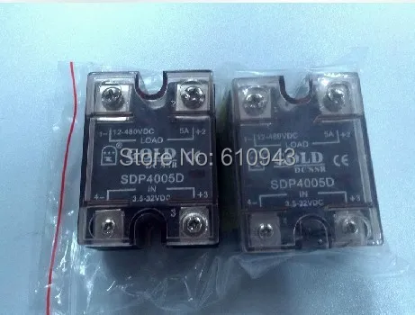 SDP4005D 5A SSR напряжение нагрузки: 12-480VDC управление votlage: 3 5-32vdc Однофазное ssr