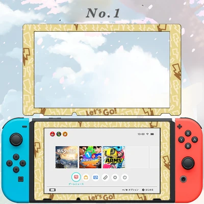 Жесткий Чехол для пульта Nintendo Switch NS Console Let's Go Pikachus чехол для хранения Pokemons Joy Con контроллер Thumsticks ручки - Цвет: LetsGo TemperedGlass