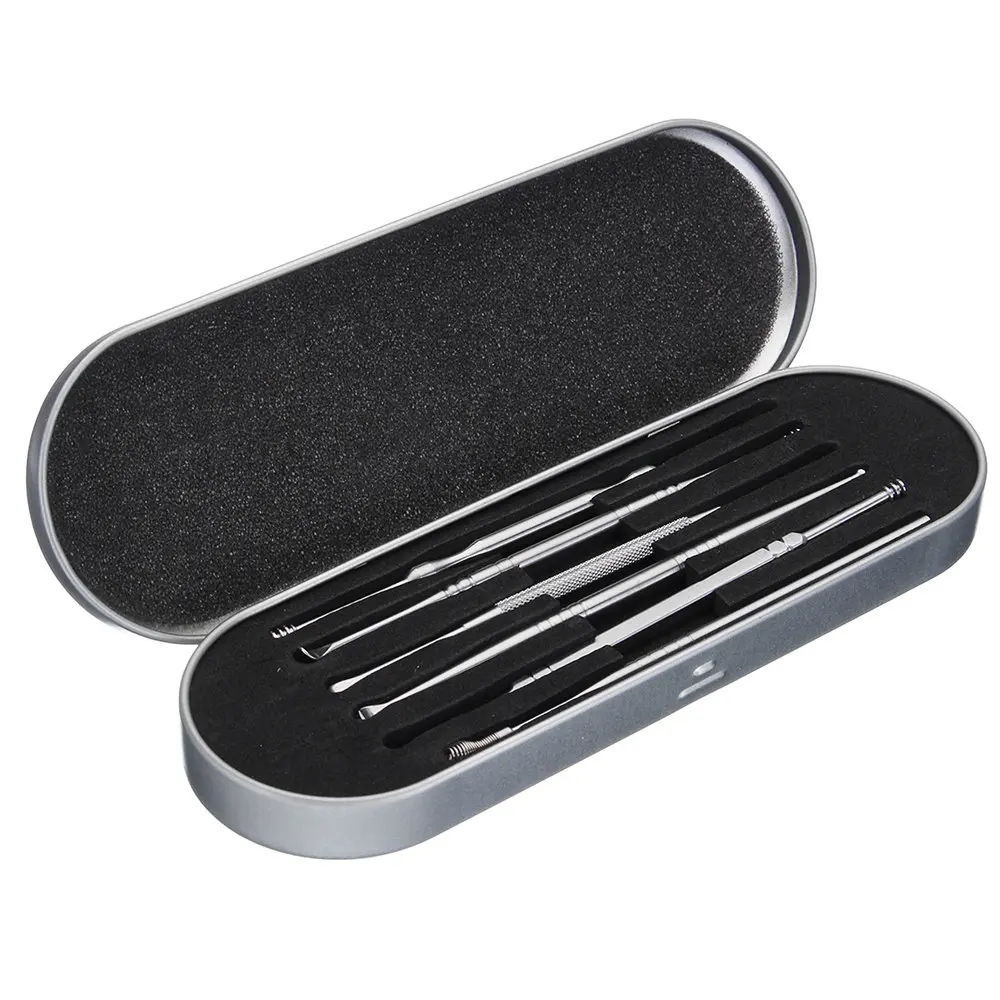 6 шт./компл. Ear Wax pick ers ёршик из нержавеющей стали Ear pick средство длоя удаления воска кюретка Ear pick Cleaner Ear Cleaner ложка Earwax#262467