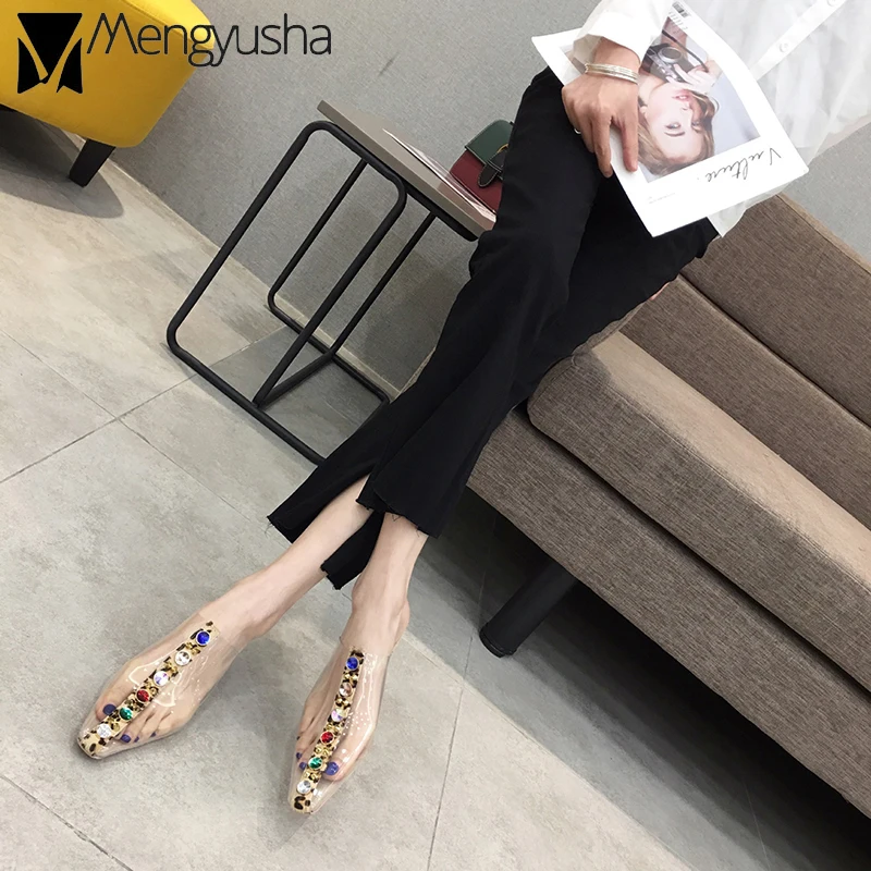 Брендовая натуральная кожа конский волос с открытыми пальцами женские мюли