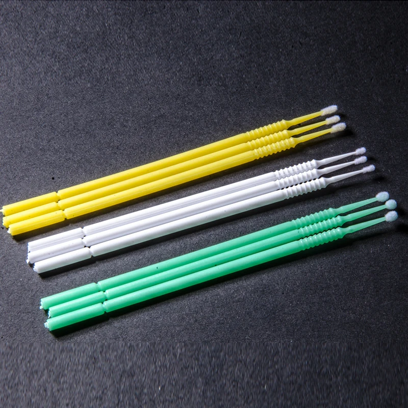100 шт./кор. 1.0/2.0/3.0 мм Одноразовые Micro Swab stick Кисточки Аппликаторы наращивания