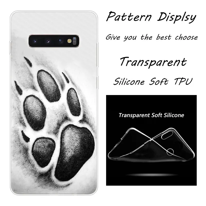 011 Мягкий силиконовый чехол Best friends Dog paw для samsung Galaxy S10 S9 S8 Plus S7 Edge A6 A8 Plus A7 A9 A5 Модный чехол - Цвет: 011