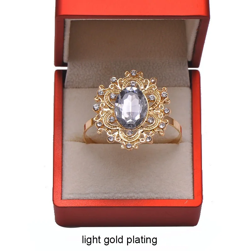 (L0466 ring) 30mmX34mm 50 шт./лот шлепанцы со стразами в винтажном стиле Для салфеток Кольца