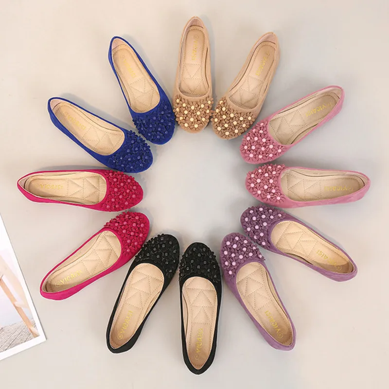Женские туфли с круглым носком на плоской подошве размеры 34 43 6 цветов|shoes with red