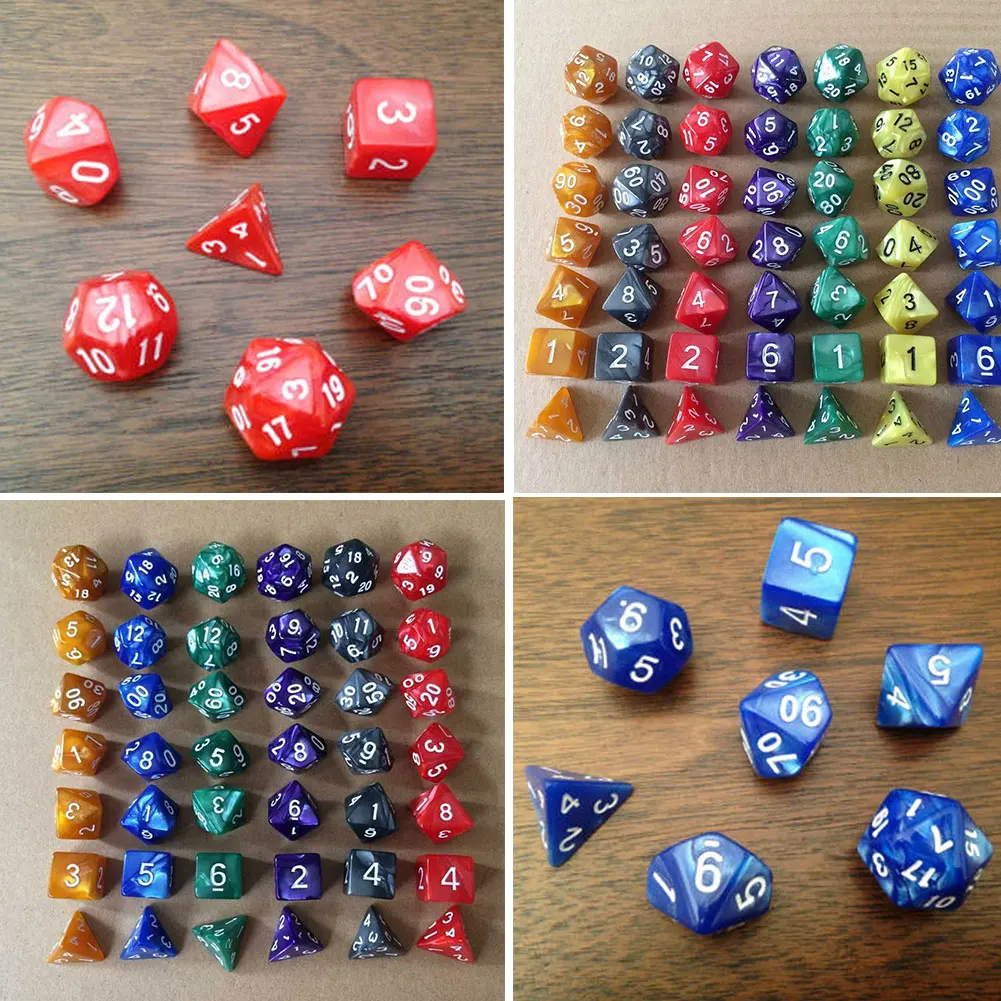 Подземелья и Драконы 7 шт./набор креативная игра в ролевые игры кости D &