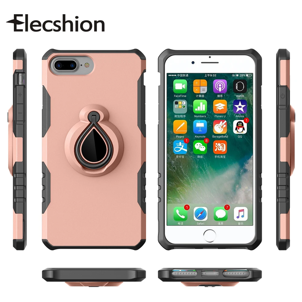 Противоударный чехол для телефона iPhone X XS Max XR палец кольцо магнитный держатель 7 8