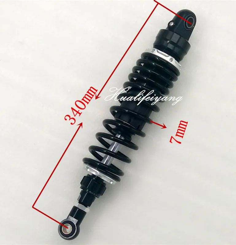 340mm black 2 pieces Универсальный 320 мм/330 мм/340 мм/350 мм/360 мм для мотоцикла, задний регулировочный демпфирующий амортизатор для Honda Yamaha Kawasaki Suzuki - Цвет: 340mm black 2 pieces