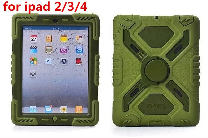 for ipad 234 Брендовый гибридный защитный водонепроницаемый противоударный пылезащитный детский безопасный Чехол-подставка для ipad mini 1/2/3 retina ipad 2 3 4 Air Shell - Цвет: for ipad 234
