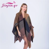 jinjin qc fashion women ponchos and capes shrug echarpe foulard femme winter pashminas and scarf kimono shawls drop shipping