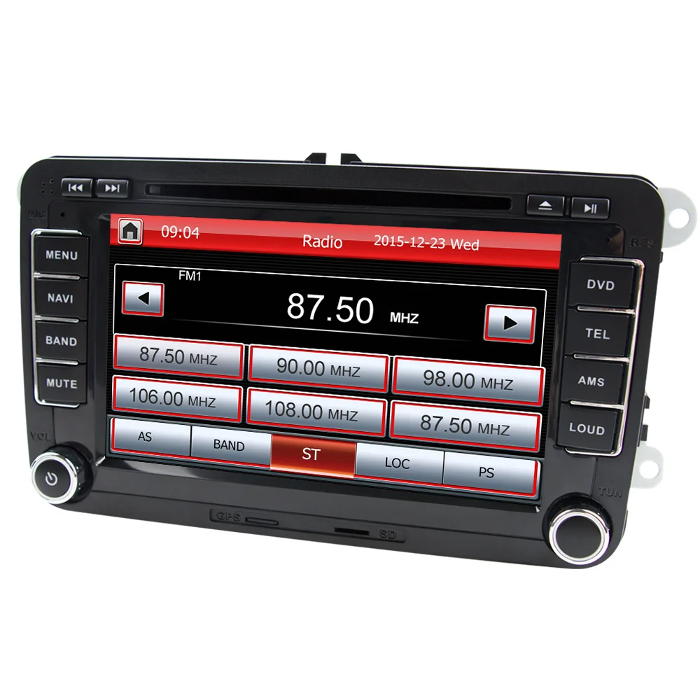 Koop Eunavi 2 Din 7 ''Auto Dvd Speler Radio Voor Vw Golf Polo Jetta MK5 MK6 Passat B6 Skoda Touran 2Din Gps Navigatie Usb Ipod Fm Rds