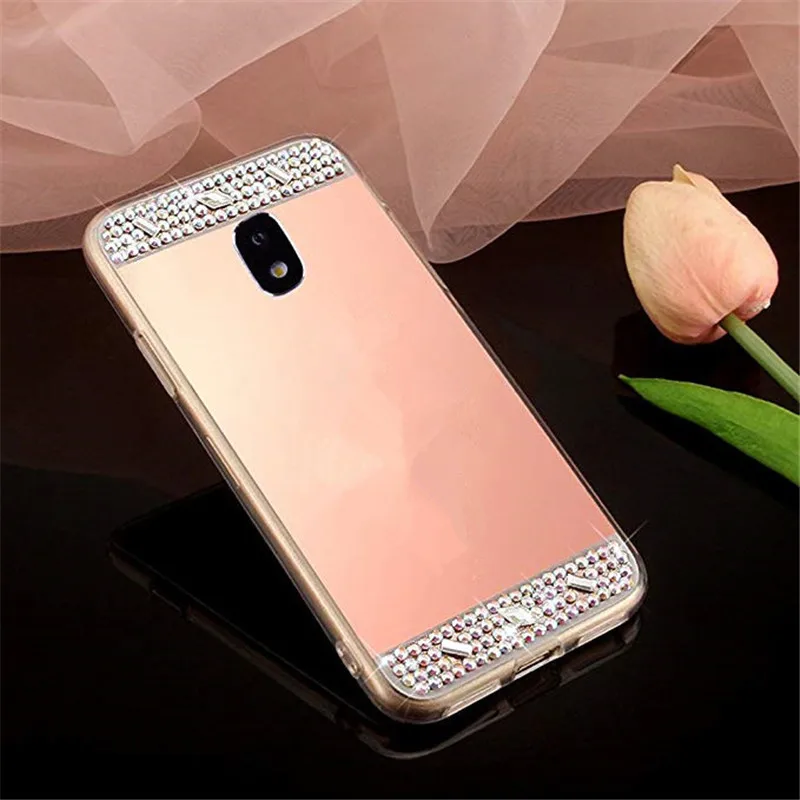 Для Samsung Galaxy A6 A8 plus A7 2018 Хрустальный зеркальный чехол galaxy A5 A3 2017 2016 Grand prime pro G530 A50 M20