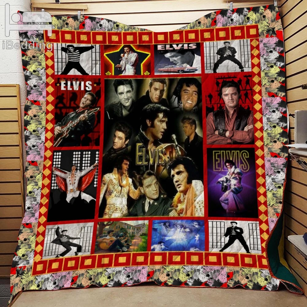 Комплект постельного белья ELVIS PRESLEY с рок н ролловым принтом стеганое одеяло