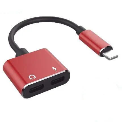 Leadzoe от 1 до 2 Lightning Dual сплиттер кабель Поддержка аудио микрофон зарядное