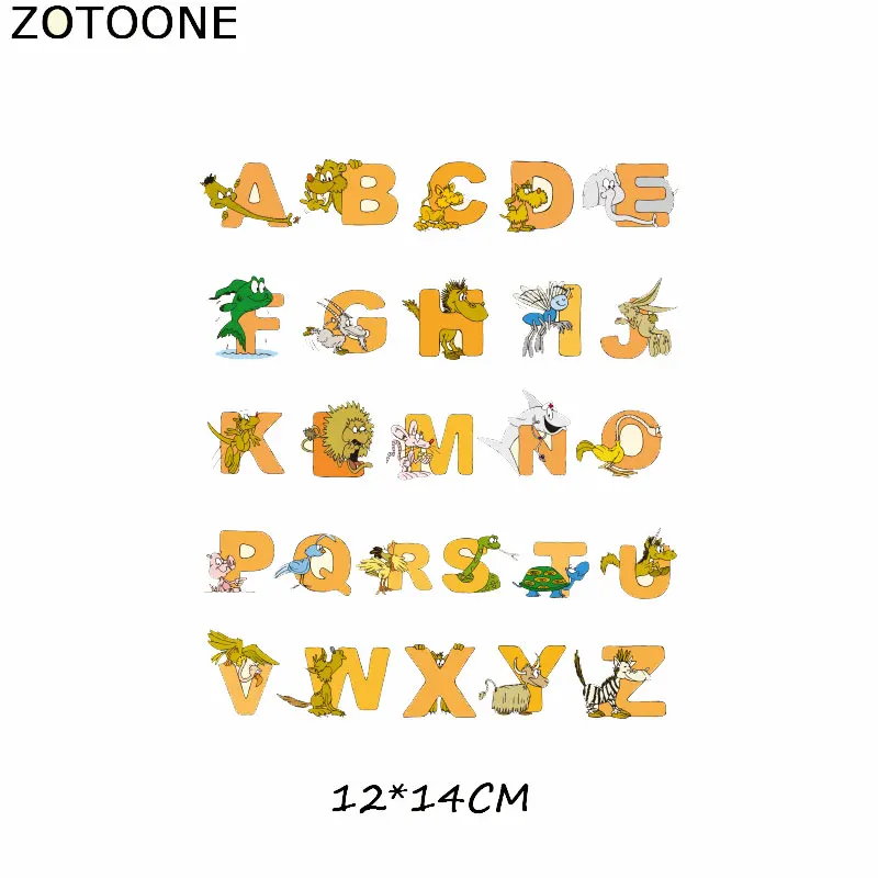 502 ZOTOONE милый комплект с животными в полоску, железные нашивки на одежду, сделай сам, нашивка с теплопередачей для одежды для детей, наклейка в подарок G - Цвет: 502