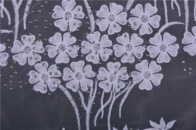 2018 Latest White Color African French Lace Fabric High Quality Tulle For Wedding Guipure 1313B | Дом и сад