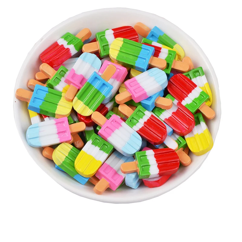 10 шт./упак. Милые Смолы Искусственный триколор мороженое Slime DIY рукоделия